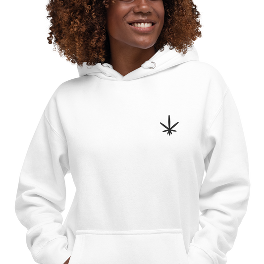 Discreet Leaf Hoodie (White)